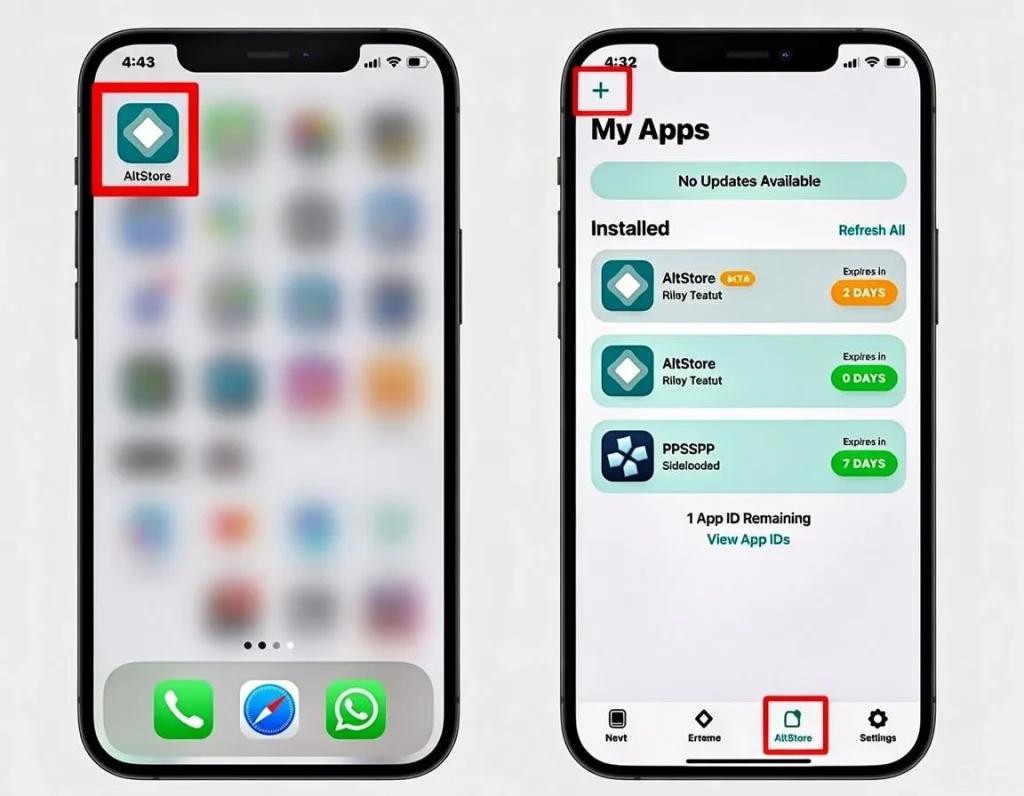 alt store icon on iphone  homescreen