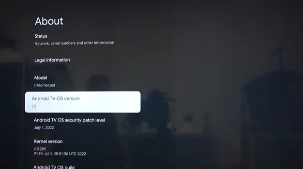 andriod tv ios version screenshot